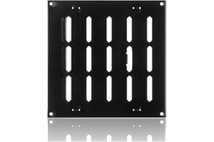 ABOUT VENT 200x200mm Rejilla de Ventilación Regulable Negra - Rejillas Metálicas