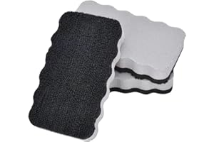 WILLINGOOD 3er Set Whiteboard Schwamm, Magnetische und Handwaschbare Whiteboardlöscher, Mikrofaser Whiteboard Radierer für Flipchart, Memoboard, Magnettafel, Schreibtafel (3 Grey)