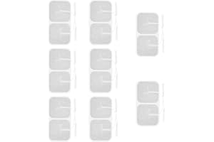 FUTUHADA 16 Stück TENS-EMS Elektroden Pads, TENS Gerät Elektroden Pads mit 2mm-Stecker-Anschluss, Klebe-Elektroden, Selbstklebende Wiederverwendbar Tens Elektroden für TENS Maschine (40 x 40 mm)