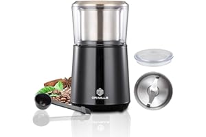 DR MILLS DM-7451 Electric Coffee Grinder, Dried Spice, nut, herb Grinder, Detachable Cup, Dishwasher Safe, SUS304 Stainless Steel