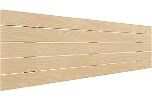 DHOME Cabecero de Madera reciclada DM Estilo Palet Horizontal Cama Palets Herrajes incluidos (150x46 Palet 5, Madera Natural)