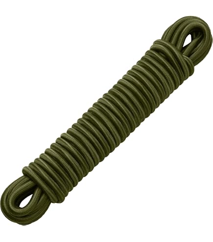 PRETEX Corda Elastica 3 Mm X 30 M – Verde Oliva, Resistente A Intemperie E UV, Ideale Per Teloni E Portapacchi