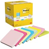 Post-it Sticky Notes, Pack of 8 Pads, 100 Sheets Per Pad (76mm x 76mm) - Sticky Notes for To-Do Lists and Reminders