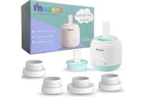 MAMAMI Scaldabiberon Portatile senza fili, Nuova Funzione Timer Integrata, Compatibile con i migliori brand, Scaldabiberon Portatile, Scalda il latte in 2 minuti (Verde/Bianco)