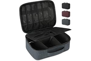 NEWHEY Organizer na kabel torba wodoodporny przenośny gadżet akcesoria elektroniczne podróżny organizer torba na kable USB ładowarka dysk twardy czarny, Szary, L