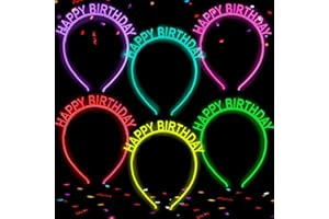 LUKIUP Lot Bandeaux De Joyeux Anniversaire, Couronne Lumineuse, Bandeaux d'anniversaire pour Filles, FêTe d'enfants, Bandeaux De Princesse Cosplay