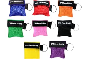 Healife 8er Set Beatmungsmaske Schlüsselanhänger - Beatmungsmaske Erste hilfe - beatmungsbeutel-Mund zu Mund Beatmung Schutz - Mini Erste Hilfe Set mit Schutzmasken - Ideal für Auto & unterwegs