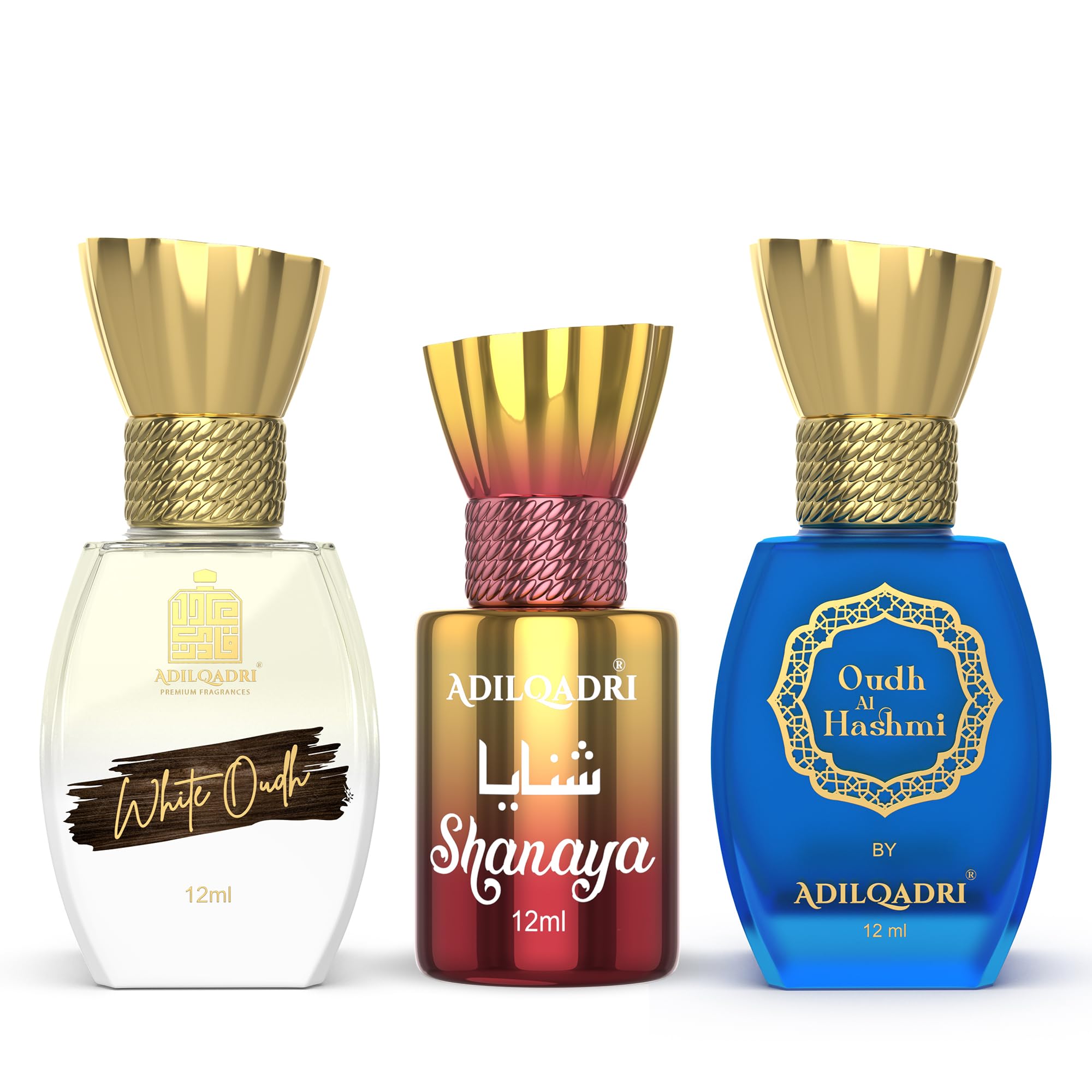 AdilQadri Shanaya, White Oudh, Oudh Al Hashmi Attar | Arabic French, Strong Masculine & Sweet Arabic Scent | Long Lasting Non