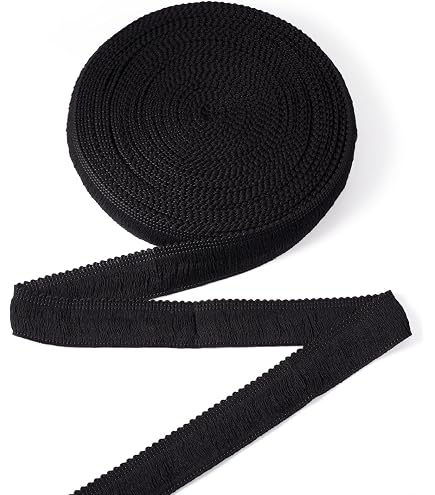 Cheriswelry 20 m 23 – 25 mm poliestere nappa nastro frangia pizzo trim chain frangia trim per fai da te cucito artigianato abbigliamento paralume decorazione cioccolato