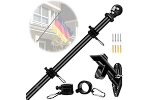 NQ Palo per giardino con supporto da 5 FT (nero)