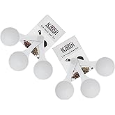 Kanji 6'lı Beyaz &Ouml;l&ccedil;&uuml; Kaşığı Seti (2 x 3&rsquo;l&uuml; Takım) &ndash; 30 ml Plastik Gıda &Ouml;l&ccedil;&uuml;m Kaşığı &ndash; Kahve, Mama, Baharat ve Toz Karışımlar