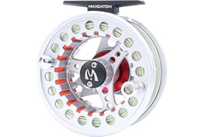 M MAXIMUMCATCH Maxcatch ECO Large Arbor Fly Fishing Reel (3/4wt 5/6wt 7/8wt) and Pre-Loaded Fly Reel with Line Combo