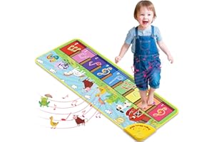 Joyjoz Kids Piano Mat with 25 Sounds, Music Mat for Toddlers, Dance Mat for Children Animal Musical Playmat for Baby Toddlers Boys Girls (100*36cm), 100x36cm, YQ2932