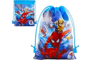 CRZYPLEA Coulisse Borsa, Zaino con Coulisse Bambini, Sacca Sportiva Bambini, Sacchetta Sportiva Coulisse Bimbo, Drawstring Bag per Bambini, Sac à Cordon pour Enfants Filles Garçons (Blue Red)