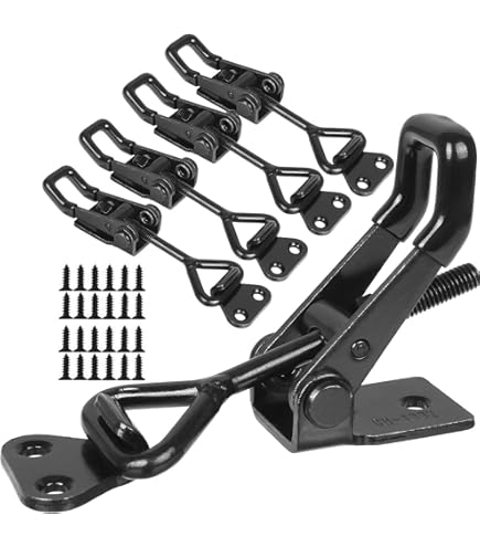 Powertec Toggle Clamp With J Hook, 375 Lbs Cap., 451 Adj. Pull Action Latch 20308 20308n