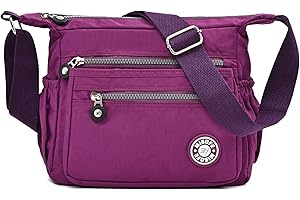 Wafybsre Borsa a Spalla Donna Tracolla in Nylon Impermeabile da Viaggio Crossbody Bag Waterproof