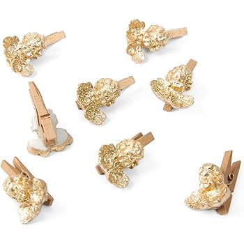 Amazonde 8 Kleine Mini Klammern Gold Engel Klammern 3 Cm