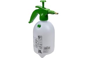 CON:P B45041 spruta trädgårdstryckspruta, 2 l med robust tryckbehållare och justerbart mässingsmunstycke, flerfärgad