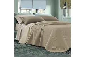 L'ANTICO ARCOLAIO - Copriletto una Piazza e Mezza (80gr/m2) Trapunta una Piazza e Mezza Primaverile Leggera in Microfibra, Trapuntino Primaverile 1 Piazza e Mezza, Double Face 100% Made in Italy