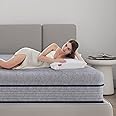 Single Mattress - 23cm Memory Foam Mattress in a Box- 7 Layers Instructure and Pocketed Springs - Medium Firm - Cool and Breathable- Grey - Single Size (90 * 190 * 23cm)