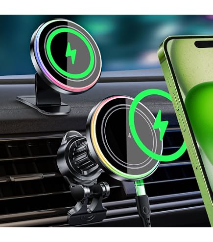JOYROOM 15W Qi Caricatore Wireless Auto, [Doppia Bobina] Supporto