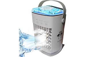 FLAMANT MODE COOLI FRAIS Climatiseur Mobile Sans Evacuation, Clim' Tactile 2024 USB Type-C Portable, Double Reservoir Eau + Glace 700mL, 4 Vitesses / 2 modes de refroidissement (fraîcheur & brouillard), Silencieux