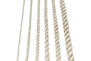 NISSARY Cotton Rope Thick Rope White Rope Noose Soft Rope 20mm Decking Rope For Garden Macrame Plant Hanger Kit(2M)