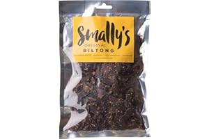 Smally's Biltong Original - High Protein Beef Snack, Ready to Eat, Gluten Free, Low Fat, No Added Sugar, No Artificial Colours or Flavours - 500g Pack