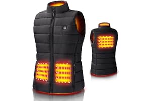 Abuytwo Heated Vests - Heated Body Warmer for Women/Men Heated Gilet, 3 Temperature Levels Electric Heating Jacket, Machine Washable Heated Waistcoat for Outdoors, Hiking (Excluded Power Pack)