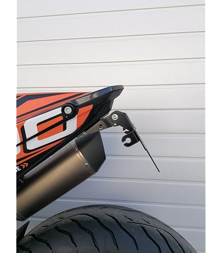 Porta Targa Sportivo Regolabile Per KTM DUKE 790 / 890 R (2018-2024) | Kit Completo Con Luce Omologata | SEPTAR