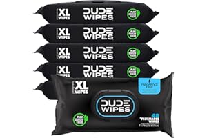 Dude Wipes Flushable Wet Wipes, Unscented, Hypoallergenic with Aloe, 6 Count - The Original Toilet Paper Complement by Dude Products