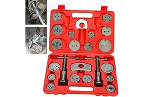 VLAND Universal Car Piston Rewind Disc Brake Caliper Tool Kit, Compressor Wind Back Repair Tool Set for Cars Brake Pad, 22PCS