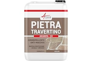 Impermeabilizzante per travertino, idrorepellente per pietre naturali, anti-macchia: ARCAREPEL -231-1 L (fino a 5m²) - ARCANE INDUSTRIES