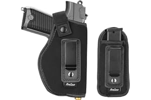 Procase Fondina Interna per Pistola + Titolare della Rivista, Porta Pistola per Nascosto per Pistole di Beretta Glock Ruger Springfield Shield e Altre Pistole Simili