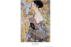 1art1 Gustav Klimt Poster Dame Mit Fächer, 1917-18 Plakat | Bild 91x61 cm