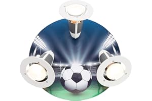 ‎ELOBRA Elobra Ceiling Light Football Arena, wood, blue, green, A + +