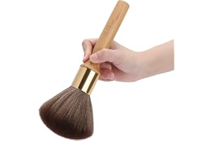Sorandy Neck Duster Brush Professionell Hårsopning Salong Frisör Frisörborste, Hög Kvalitet för Frisörsalong (Trä färg)
