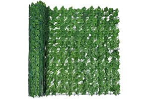 ANMINY Artificial Ivy Leaf Hedge Roll 3 * 1M,Decorative Privacy Fence Screening Green Wall Panels,Garden Balcony Landscaping Fence,UV Fade Protection Fake Grass,Outdoor Indoor Decoration