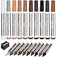 DAIXISM Furniture Repair Kit Wood Markers Wax Sticks,for Stains, Scratches, Floors, Tables, Desks, Bedposts, Touch Ups, and Cover Ups(21), Multicolor