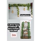 Dogant Yapay Sarmaşık, 3m, 2.40 cm Yapay Boru ve Demir Gizleme, Yeşil
