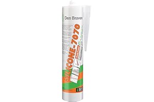 Den Braven - Silicone 7070 + Translucide - Mastic Silicone Neutre Bâtiment et Miroiterie - Joints de Dilatation des Constructions et Des joints de Vitrages - Cartouche de 300ml