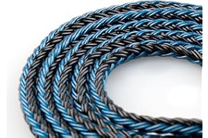 EZ EAR KBEAR ST16 Upgrade-Kabel HiFi in Ohrmonitor 16 Kerne 5N Silber-Plan-In-Ear-Hörphone-Draht 0,78 mm 2 Pin für ZST ZSR ES4 ZS10 AS10 ZST-X EDX KS1 (3,5 mm 2Pin, Schwarz & Blau)