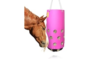 HeuToy (Bausatz - Heunetz, Futtersack, Heutasche, Heunetz, Tonne für Heu, in pink, bis zu 7 kg