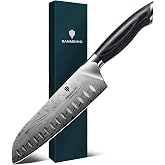 SANMEIHO Santoku Knife Powder Steel 18 cm, Japanese Kitchen Knife | Ultra Sharp Professional Chef Knife for Vegetables and Me