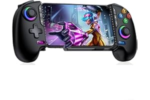 HELLCOOL Controlador móvil de Juegos para iPhone y Android, Controlador de teléfono para Xbox/Steam/GeForce Now/MFi Apple Arcade/Roblox, Controlador de Juego de teléfono inalámbrico con Joystick de