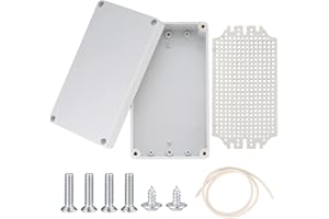 CENTS MATTER Waterproof Junction Project Box, Plastic ABS IP65 Electronic Enclosure Box for Electronics, Cables, Power, Instrument Case Box