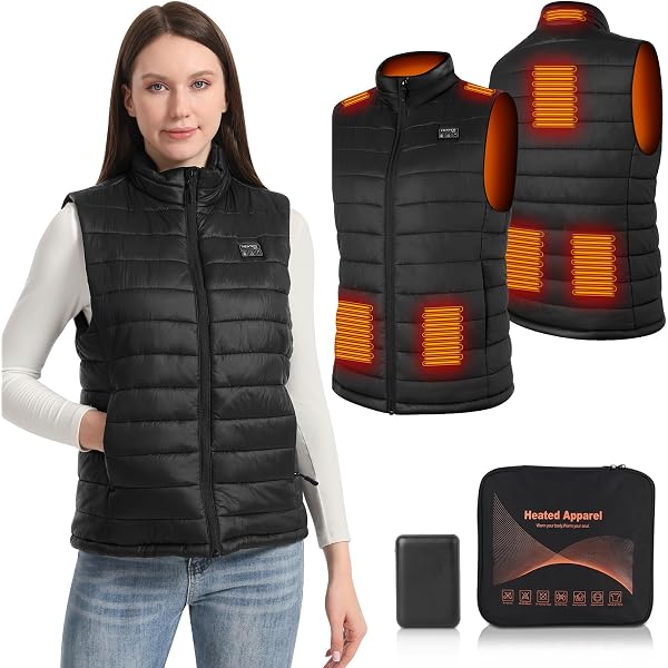 Gilet Chauffant - 15 Zones, Batterie 10000 MAh, 3 Températures - Pour Ski, Moto, Camping, Randonnée - Homme/Femme
