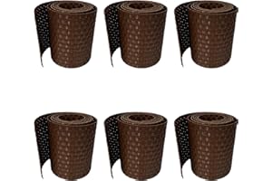 workingHOUSE Rotolo Frangivisto in Polyrattan per Recinzione Esterna - Strisce Resistenti alle Intemperie per Recinzioni, Balconi e Terrazze - Facili da Installare - 255 cm x 19 cm (6x Marrone chiaro)