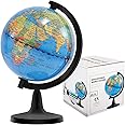 Wizdar 4'' World Globe for Kids Learning, Educational Rotating World Map Globes Mini Size Decorative Earth Children Globe for Classroom Geography Teaching, Desk and Office Decoration-4 inch