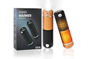 MONEMEY Chauffe-Mains Rechargeable 10000mAh, Réutilisable Électriques Portables USB Power Bank, Chauffe Mains Split-Magnétique 2 en 1, Batterie pour iPhone, Urgence, Chaufferette pour Hommes